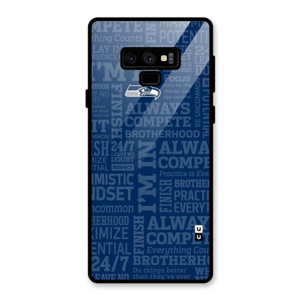 Optimistic Blue Glass Back Case for Galaxy Note 9