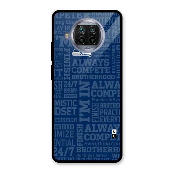 Optimistic Blue Glass Back Case for Mi 10i