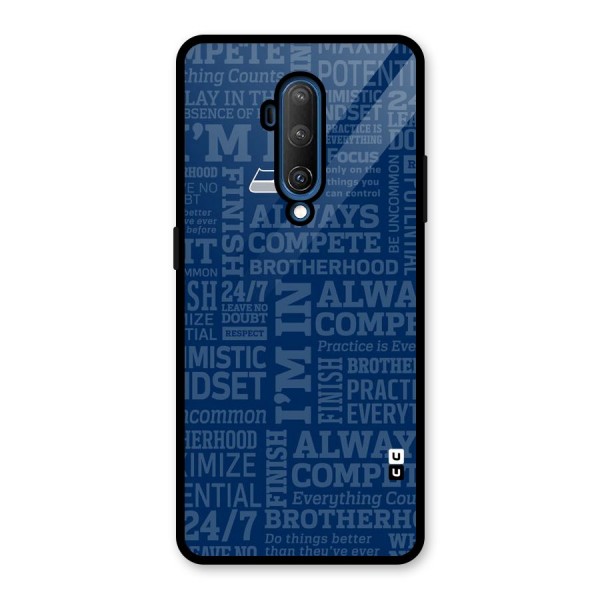 Optimistic Blue Glass Back Case for OnePlus 7T Pro