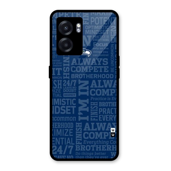 Optimistic Blue Glass Back Case for Oppo K10 (5G)