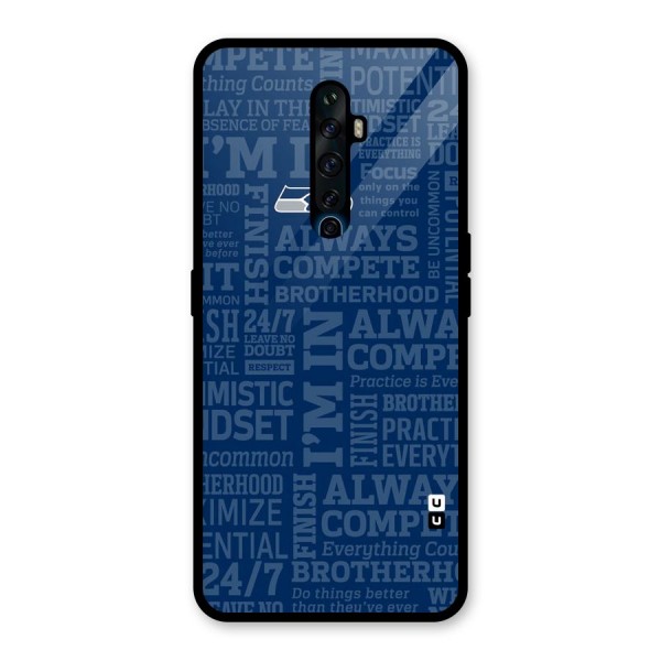 Optimistic Blue Glass Back Case for Oppo Reno2 Z