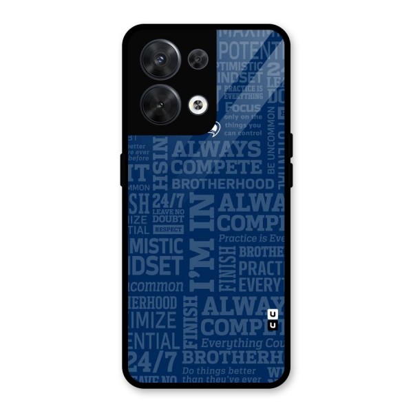 Optimistic Blue Glass Back Case for Oppo Reno8 5G