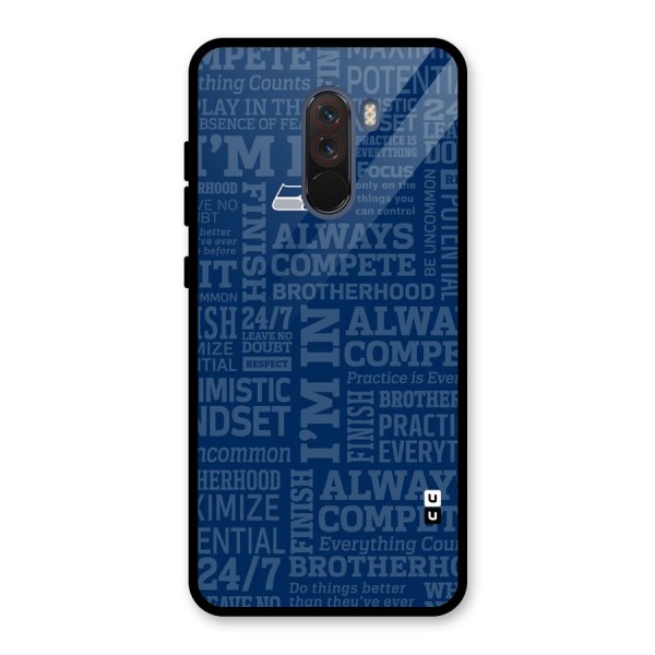 Optimistic Blue Glass Back Case for Poco F1