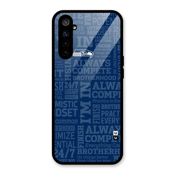 Optimistic Blue Glass Back Case for Realme 6