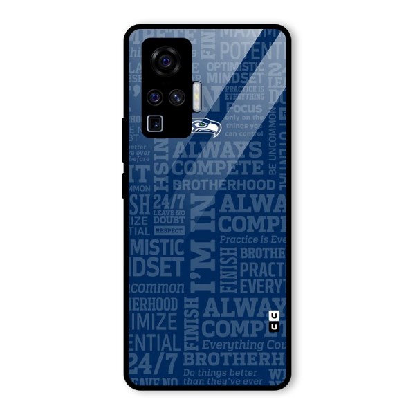 Optimistic Blue Glass Back Case for Vivo X50 Pro