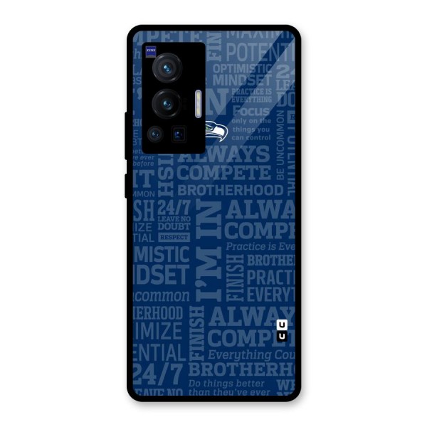 Optimistic Blue Glass Back Case for Vivo X70 Pro