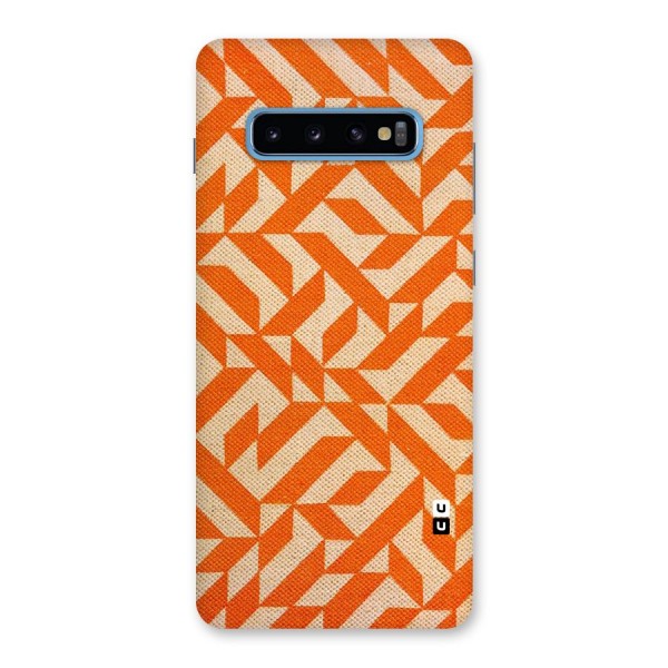 Orange Beige Pattern Back Case for Galaxy S10 Plus