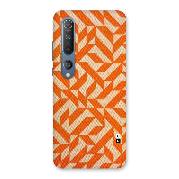 Orange Beige Pattern Back Case for Mi 10