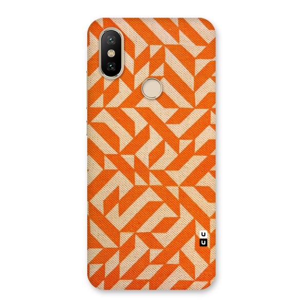 Orange Beige Pattern Back Case for Mi A2