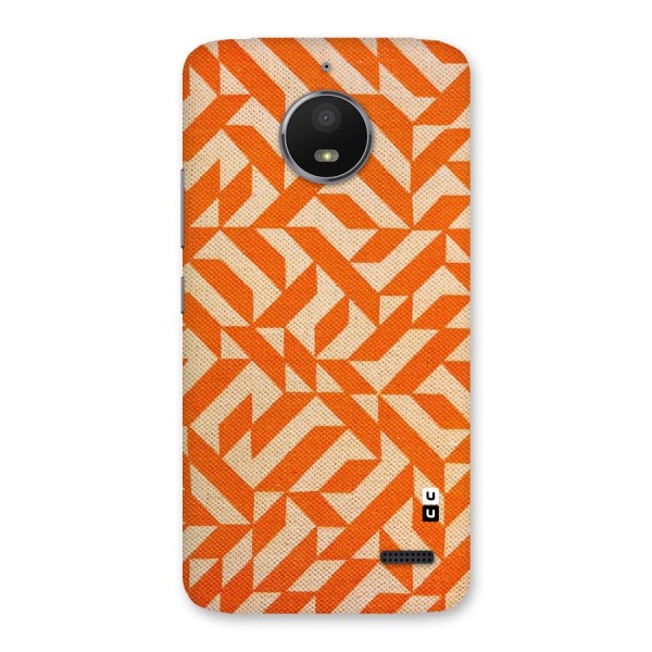 Orange Beige Pattern Back Case for Moto E4