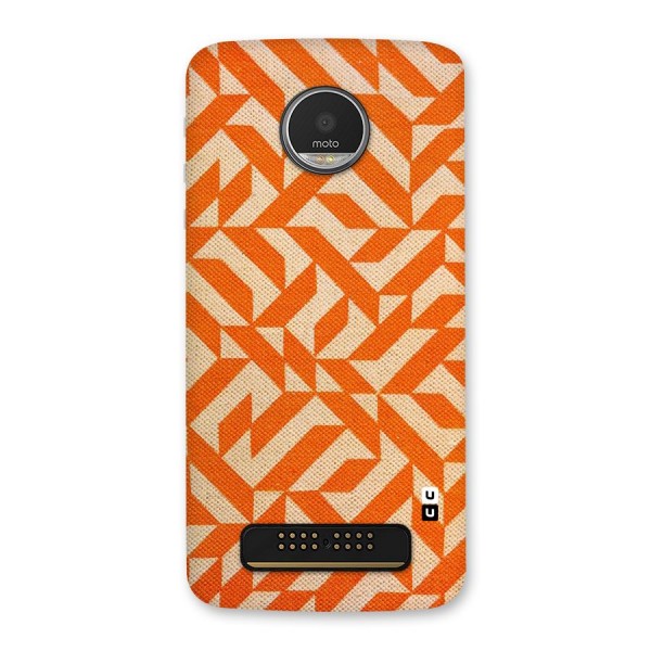 Orange Beige Pattern Back Case for Moto Z Play