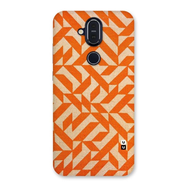 Orange Beige Pattern Back Case for Nokia 8.1