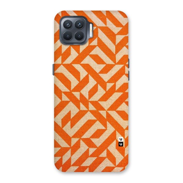 Orange Beige Pattern Back Case for Oppo F17 Pro