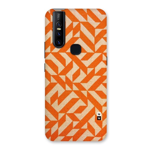 Orange Beige Pattern Back Case for Vivo V15