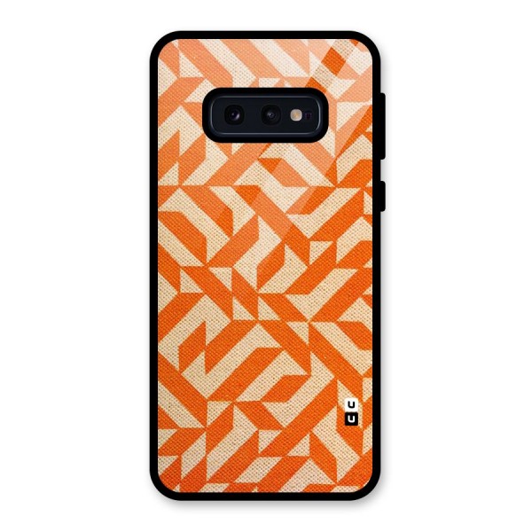 Orange Beige Pattern Glass Back Case for Galaxy S10e