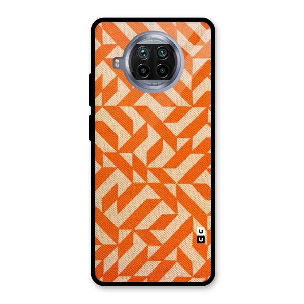 Orange Beige Pattern Glass Back Case for Mi 10i