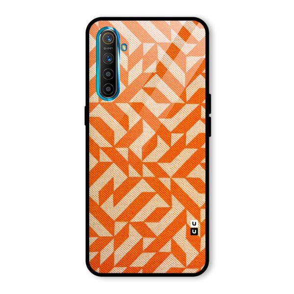 Orange Beige Pattern Glass Back Case for Realme XT