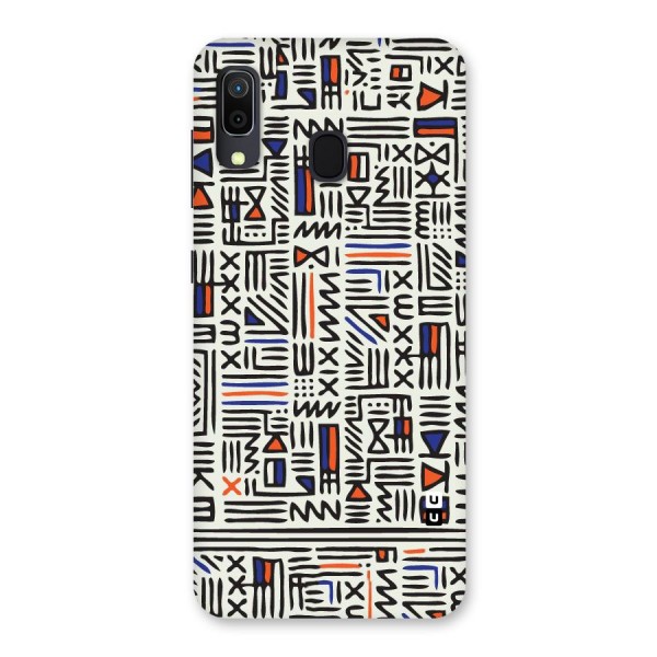 Orange Blue Number Back Case for Galaxy A20