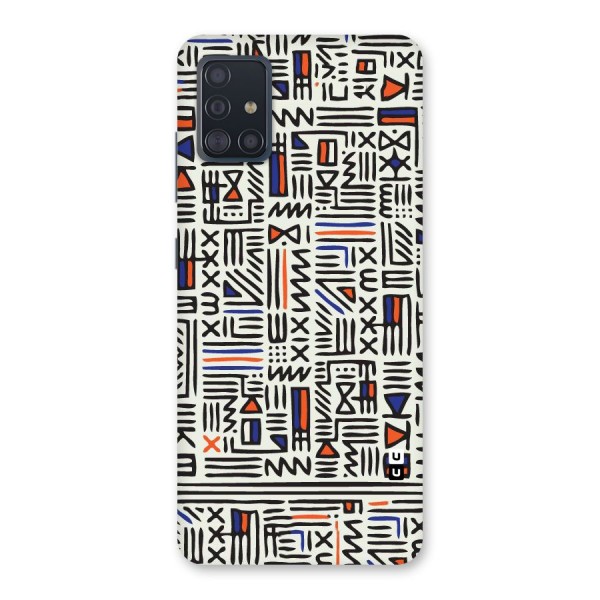 Orange Blue Number Back Case for Galaxy A51