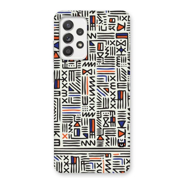 Orange Blue Number Back Case for Galaxy A52