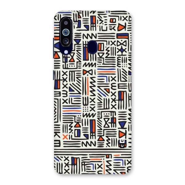 Orange Blue Number Back Case for Galaxy A60