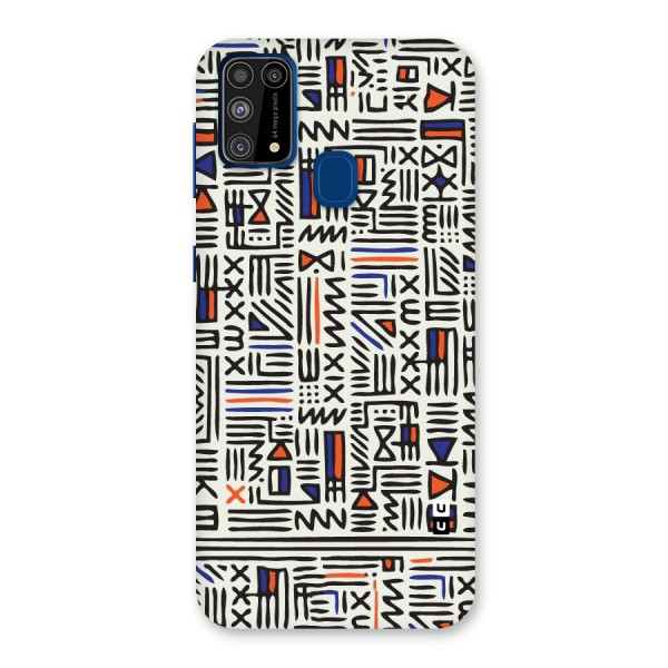 Orange Blue Number Back Case for Galaxy F41