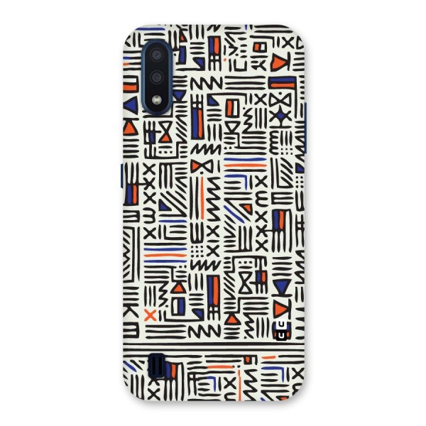 Orange Blue Number Back Case for Galaxy M01