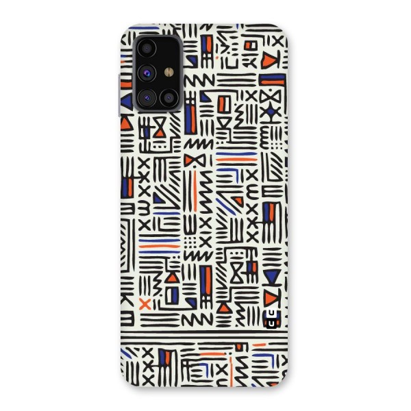 Orange Blue Number Back Case for Galaxy M31s