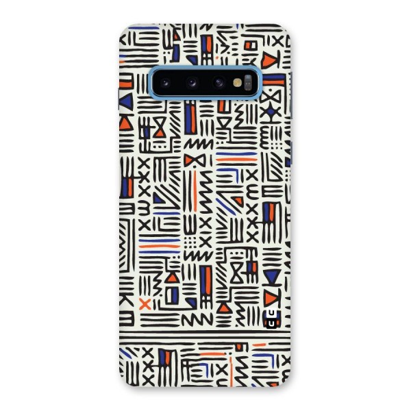 Orange Blue Number Back Case for Galaxy S10