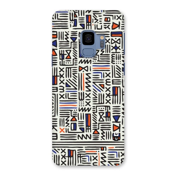 Orange Blue Number Back Case for Galaxy S9