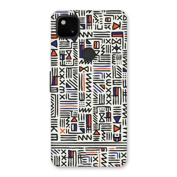 Orange Blue Number Back Case for Google Pixel 4a