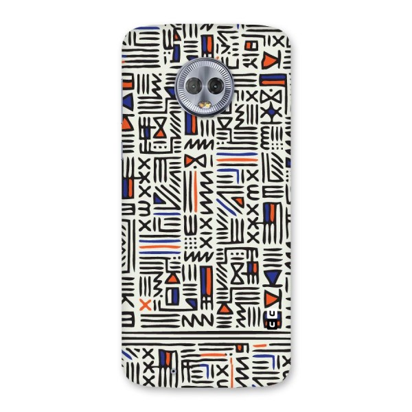 Orange Blue Number Back Case for Moto G6