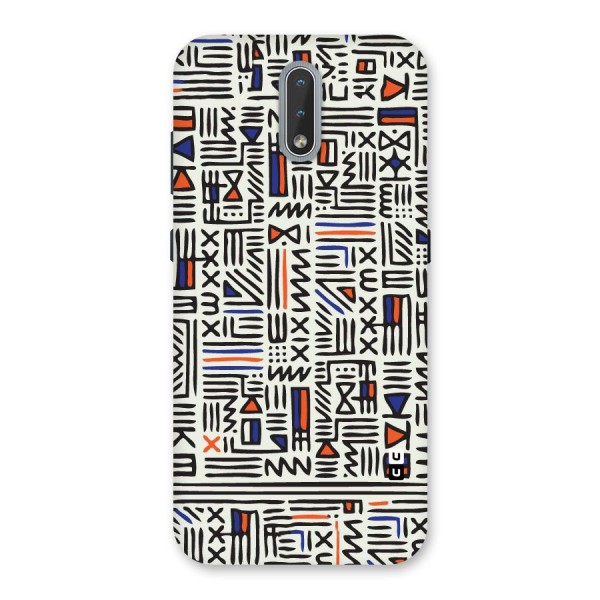 Orange Blue Number Back Case for Nokia 2.3