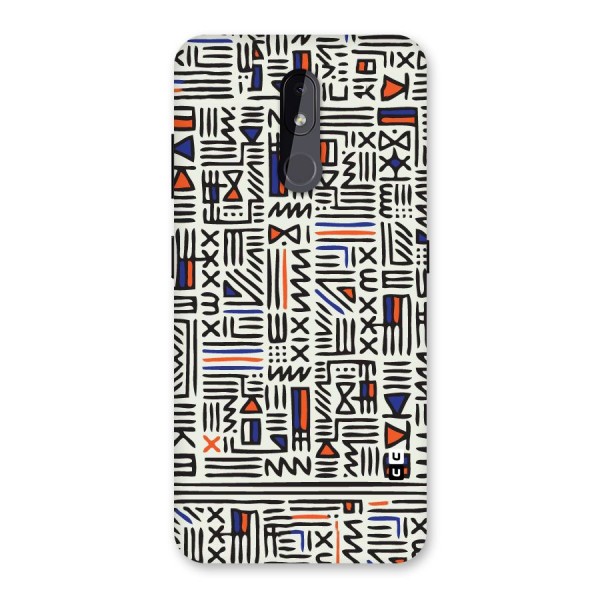 Orange Blue Number Back Case for Nokia 3.2