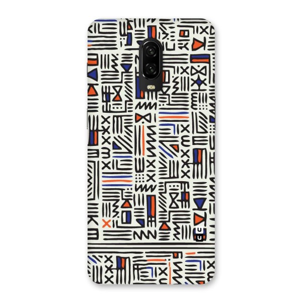 Orange Blue Number Back Case for OnePlus 6T