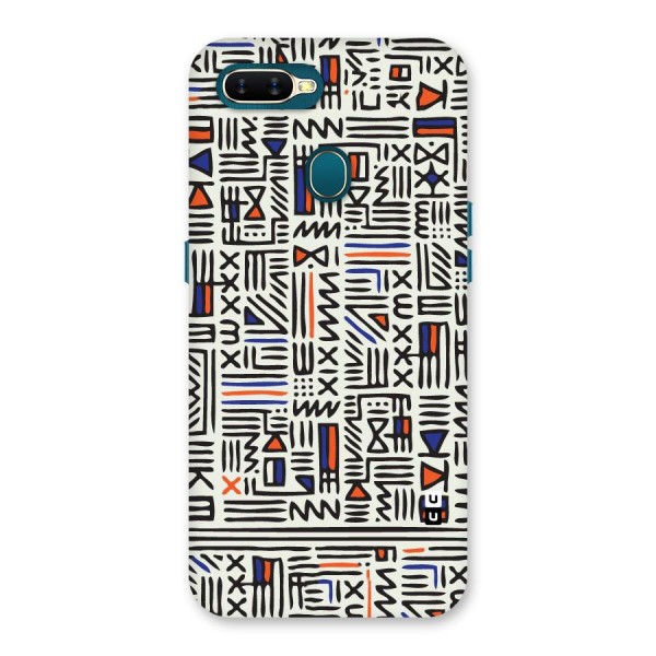 Orange Blue Number Back Case for Oppo A12