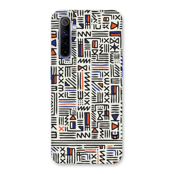 Orange Blue Number Back Case for Realme 6