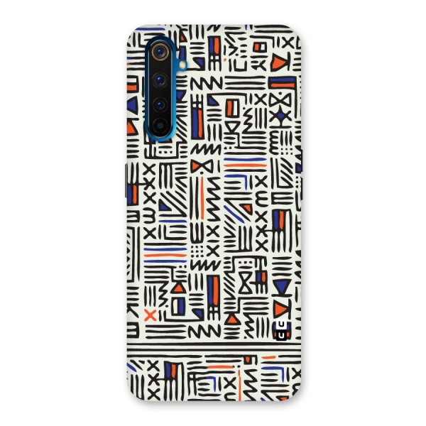 Orange Blue Number Back Case for Realme 6 Pro