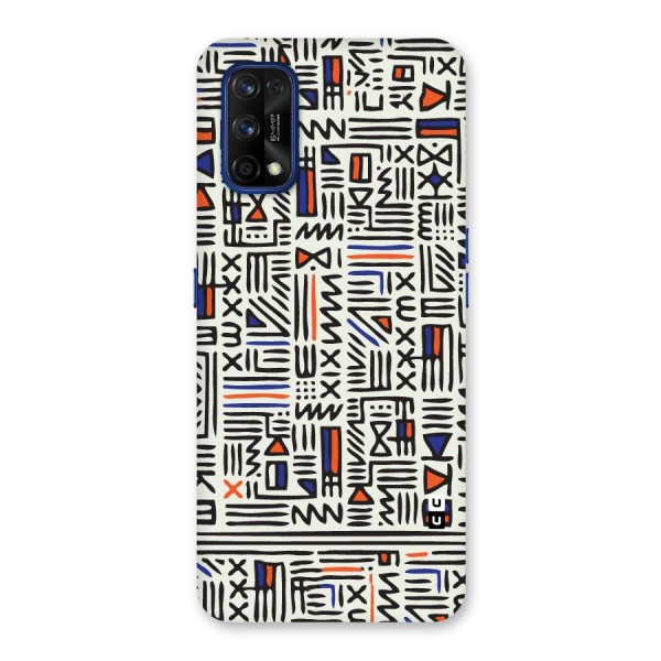 Orange Blue Number Back Case for Realme 7 Pro