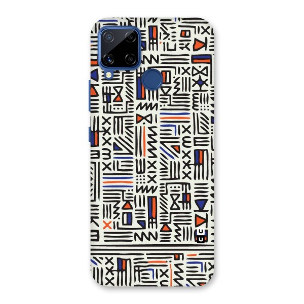 Orange Blue Number Back Case for Realme C12