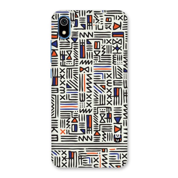 Orange Blue Number Back Case for Redmi 7A