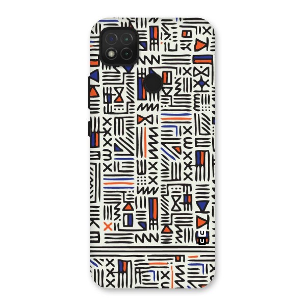 Orange Blue Number Back Case for Redmi 9C