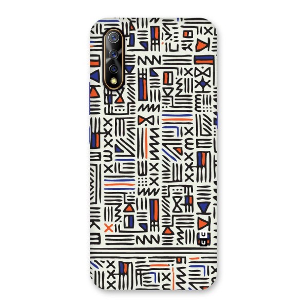 Orange Blue Number Back Case for Vivo S1