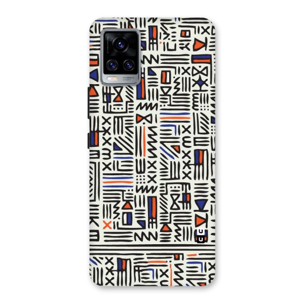 Orange Blue Number Back Case for Vivo V20 Pro