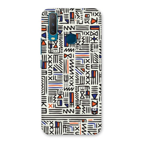 Orange Blue Number Back Case for Vivo Y12