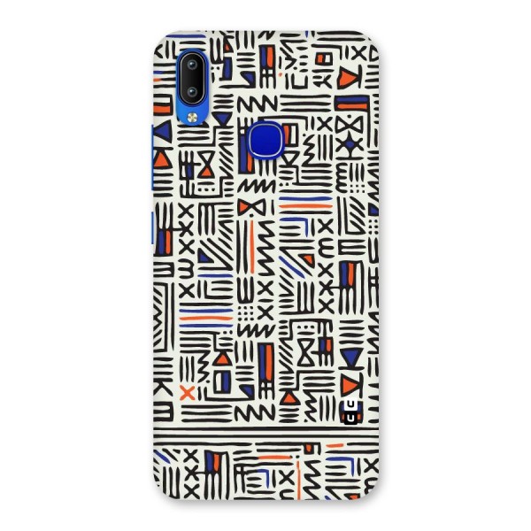 Orange Blue Number Back Case for Vivo Y91