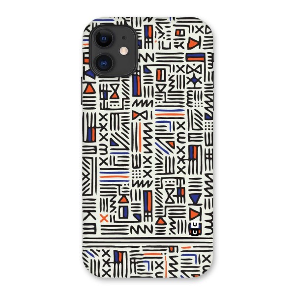 Orange Blue Number Back Case for iPhone 11