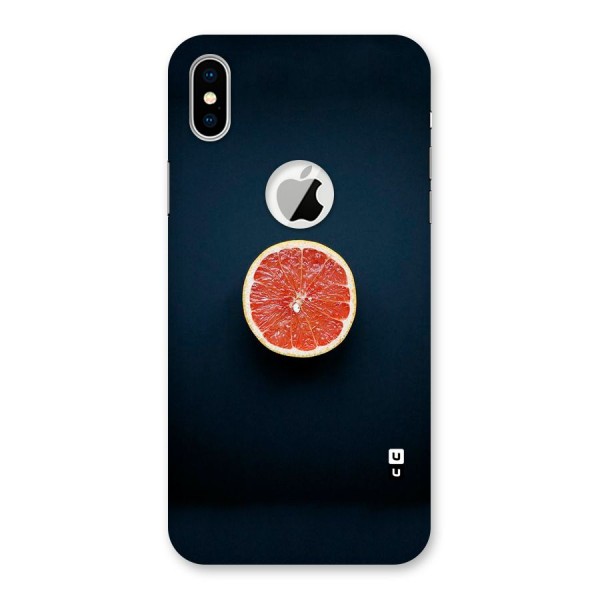 Orange Design Back Case for iPhone XS Logo Cut