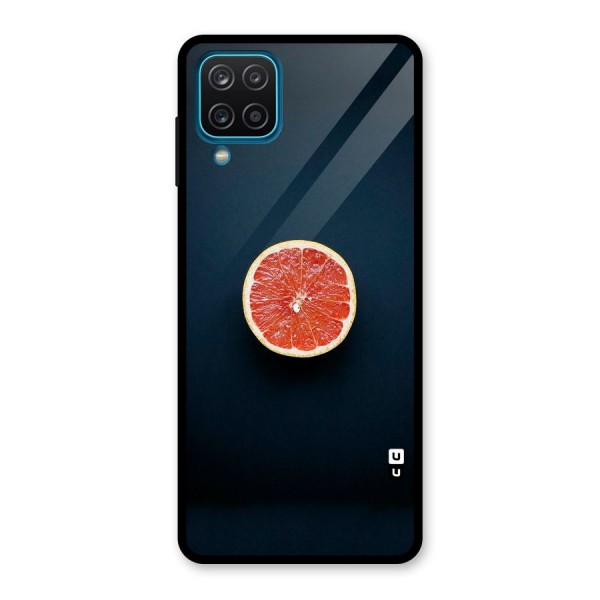 Orange Design Glass Back Case for Galaxy A12