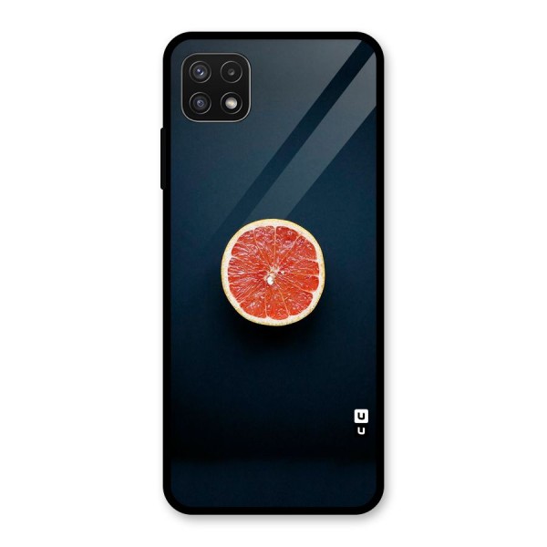 Orange Design Glass Back Case for Galaxy A22 5G